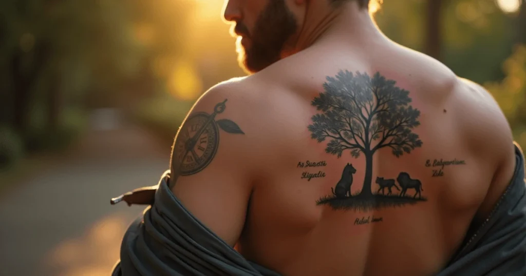 Family in tattoo for men ideas