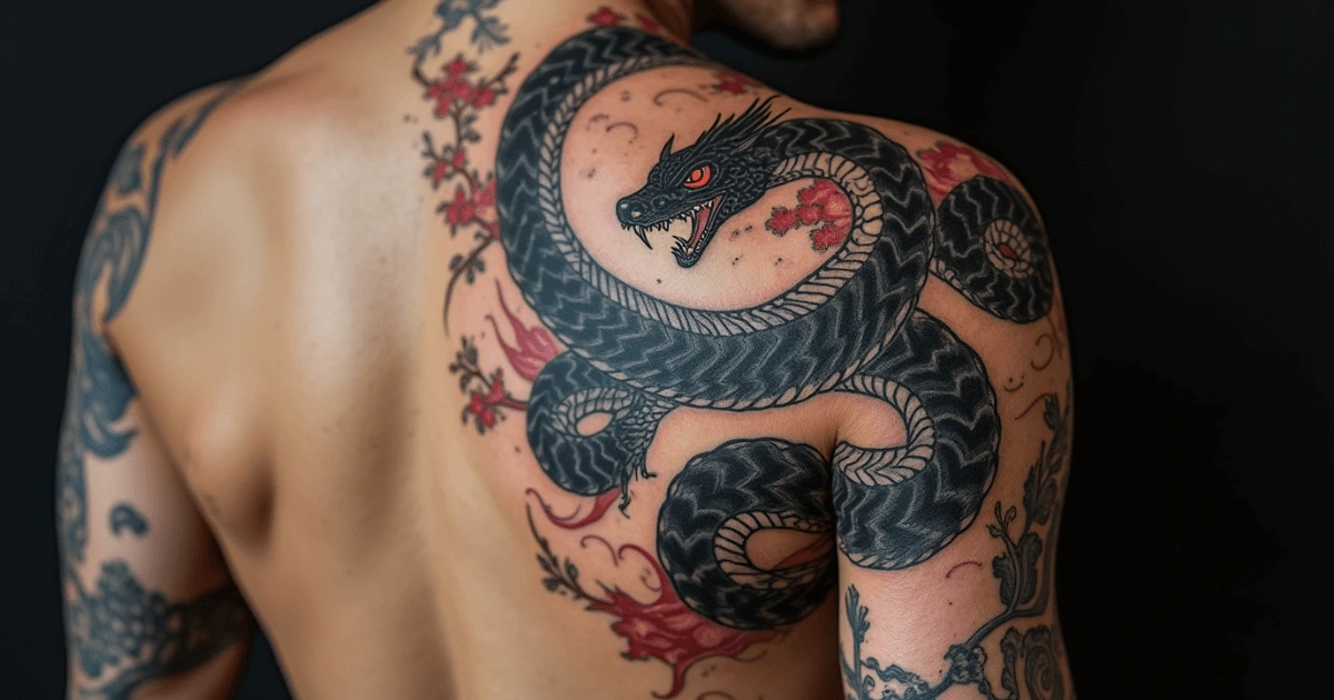 japanese snake tattoo