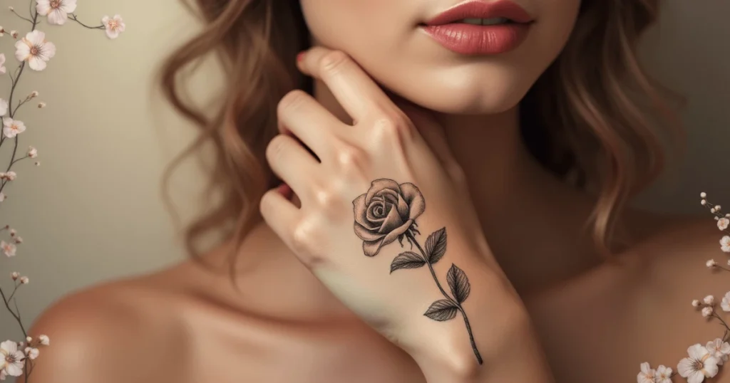 simple rose tattoo
